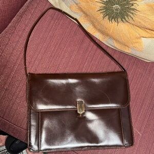 Crouch & Fitzgerald Leather Shoulder Briefcase